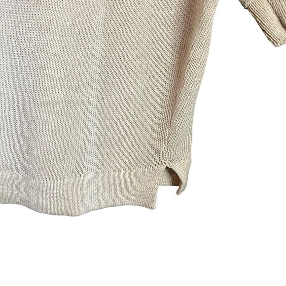 Reitmans light beige linen blend v neck sweater. - Picture 6 of 8